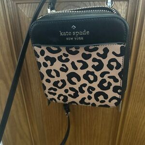 Kate Spade Black and Tan Leopard Crossbody Bag